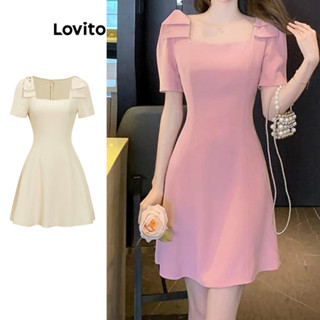 Lovito Elegante Vestido com Laço para Mulheres L80ED314
