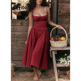 Lovito Vestido Drapeado Elegante Com Estrutura Lisa Para Mulheres LNL40130
