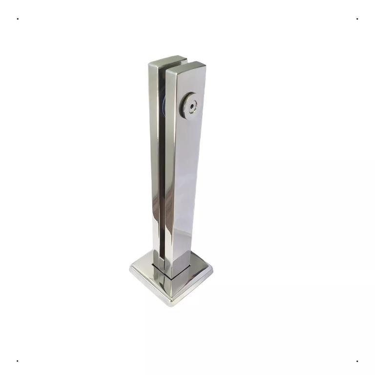 TORRE COLUNA PINÇA INOX 304 30CM BASE QUADRADA GUARDA CORPO