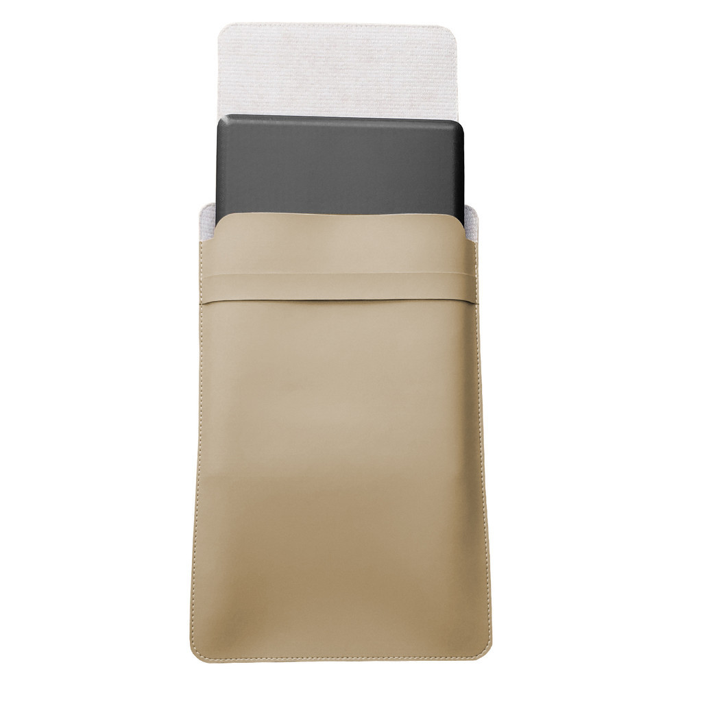Luvas Case Capa Para Notebook Couro Sintético Bege Claro