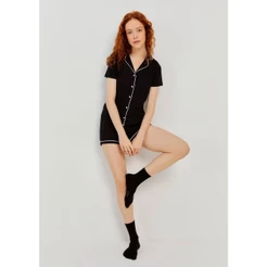 Pijama Curto Feminino Com Botões Hering