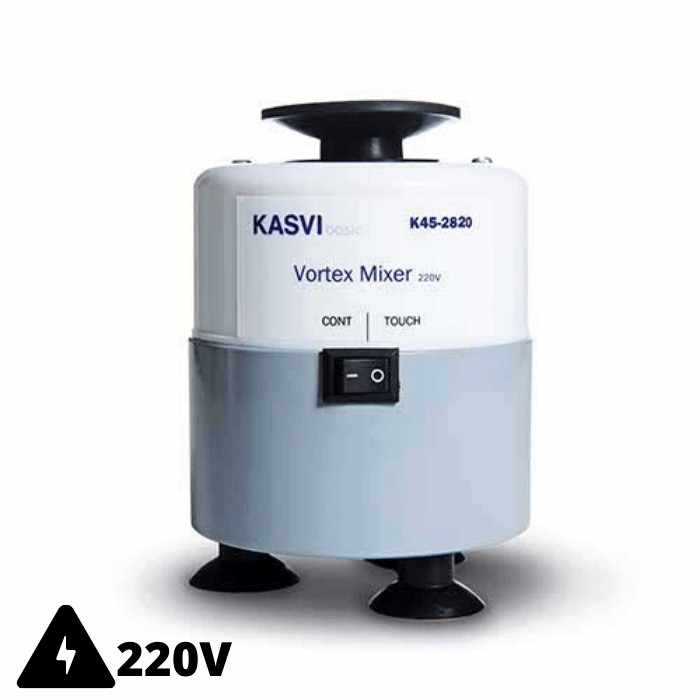 AGITADOR VORTEX BASIC 2.800 RPM K45 2820 KASVI 220V laboratório profissional análises clínicas pesquisa científica