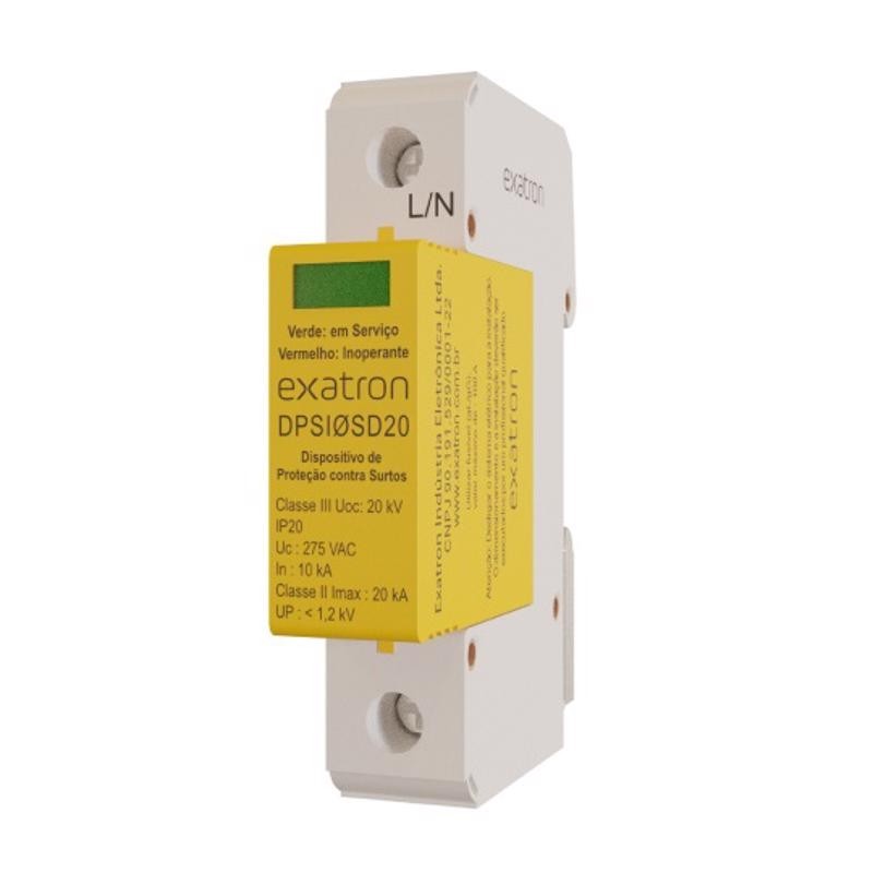 Dispositivo de Proteção Contra Surtos DPS 60K DPSI0SD60-1P Exatron Bivolt