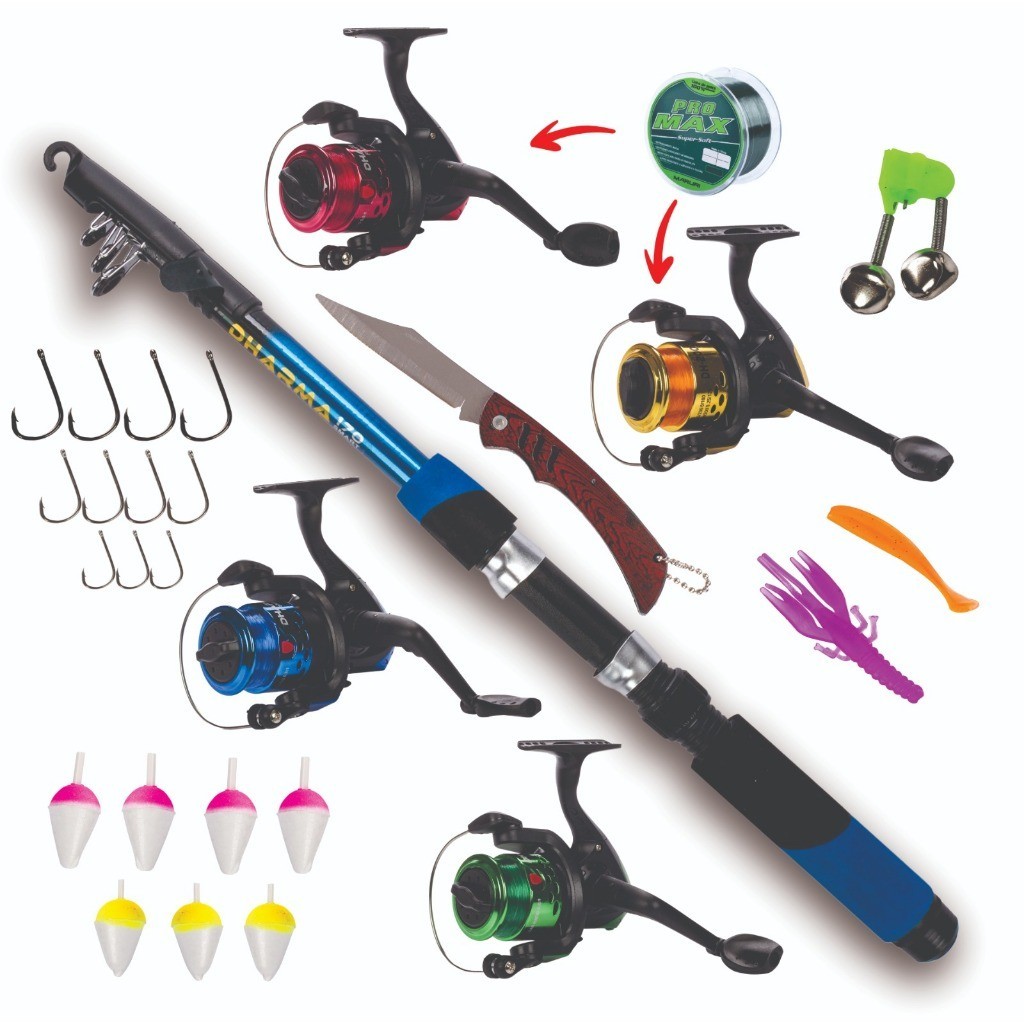 Kit Barato Vara+molinete+canivete+itens Promoção em Oferta na Shopee