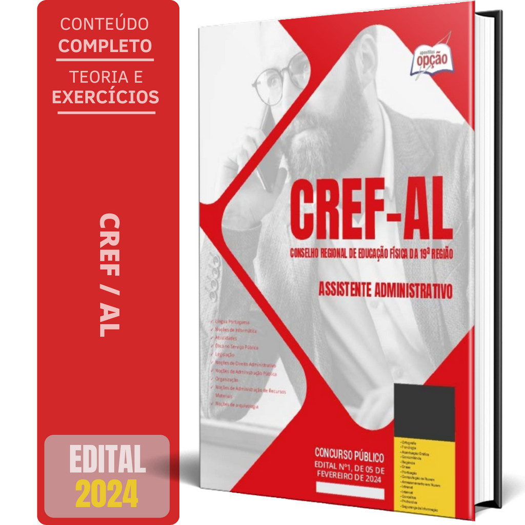 Apostila CREF AL 2024 - Assistente Administrativo