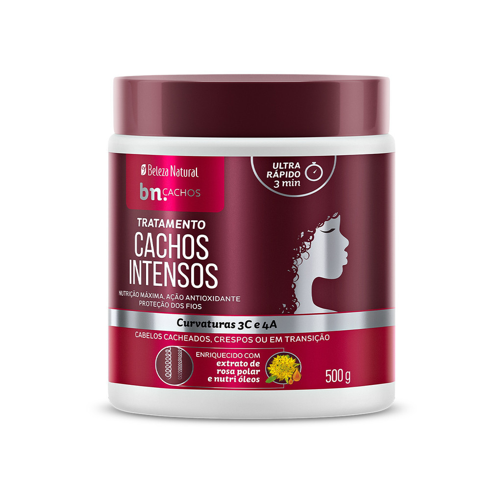 Máscara de Tratamento Beleza Natural Cachos Intensos 500g bn.Cachos - Beauty