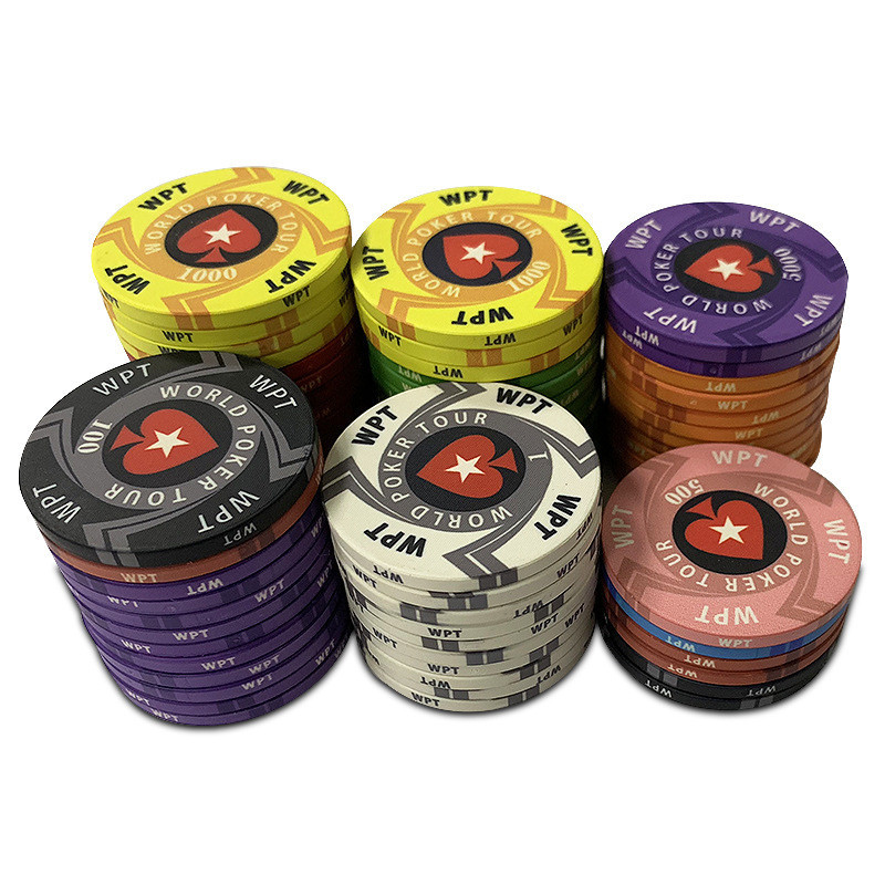 Fichas de entretenimento para jogos de mesa - Fichas de competição profissional Texas Hold'em - Fichas especiais oficiais de competição wpt/wsop