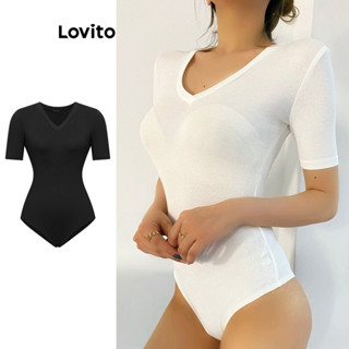 Lovito Casual Bodysuits Simples para Mulheres L77ED082