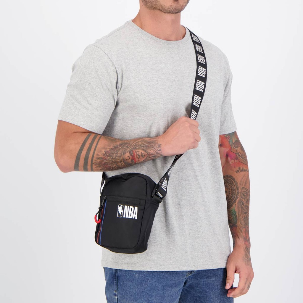 Bolsa NBA Cross Basic Preto em Oferta na Shopee