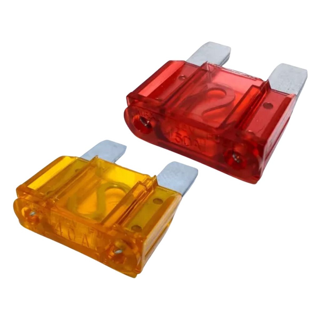 KIT 100 FUSÍVEIS AUTOMOTIVO LÂMINA MAX 50UN. 40 AMPERES E 50UN. 50 AMPERES