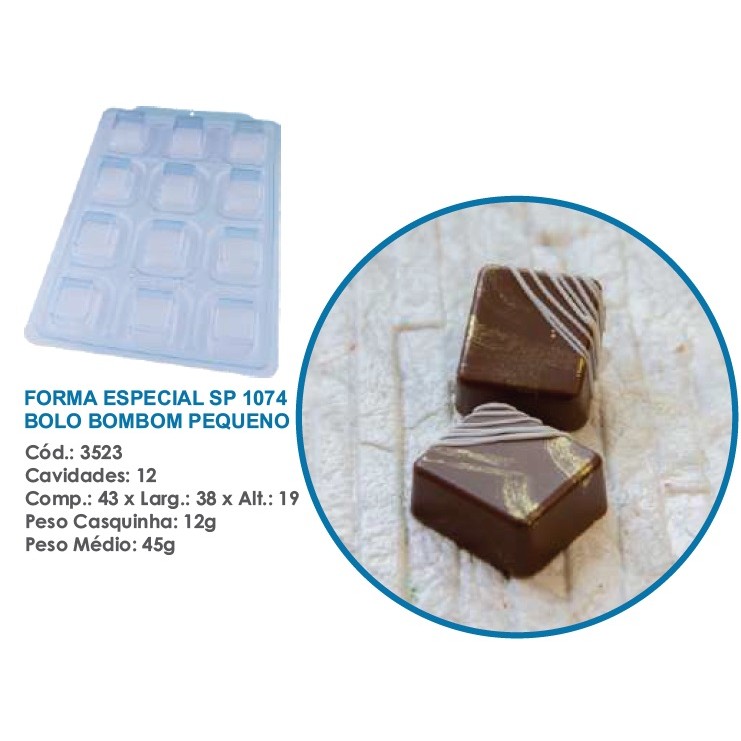 Forma Bwb Sp 1074 Bolo Bombom Pequeno Silicone 3 Partes Profissional Cod-3523  (Sp Especial) em Oferta na Shopee