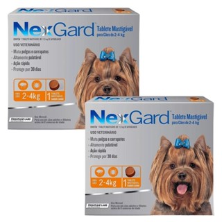 02 Nexgard Antipulgas E Carrapatos 2 A 4kg com 1 Comprimido em Oferta na Shopee