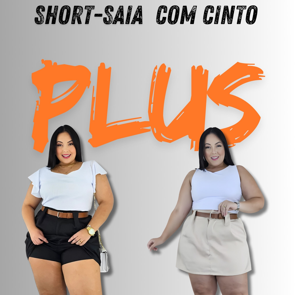 Short Saia Plus - Casual Moda Para Todas as Rotinas