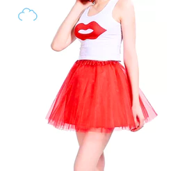 Saia Tule Diversas Cores Lisa com 40cm de Comprimento