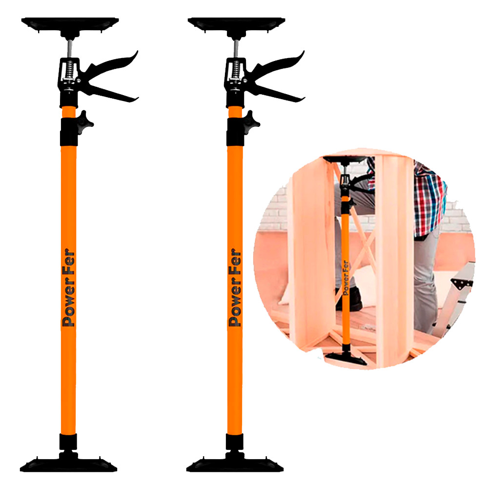 Kit 2 Suporte Telescópico Para Móveis Drywall Até 30Kg 115cm-290cm Profissional Marceneiro Montador em Oferta na Shopee