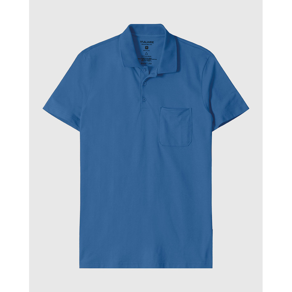 Camisa Polo Básica Masculina Gola Esporte E Bolso Piquet Stretch em Oferta na Shopee