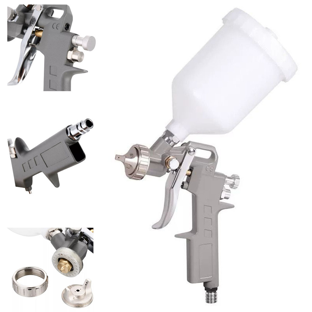 Pistola de Pintura Gravidade 600ml 3 Bicos 1,2 1,5 1,8mm em Oferta na Shopee