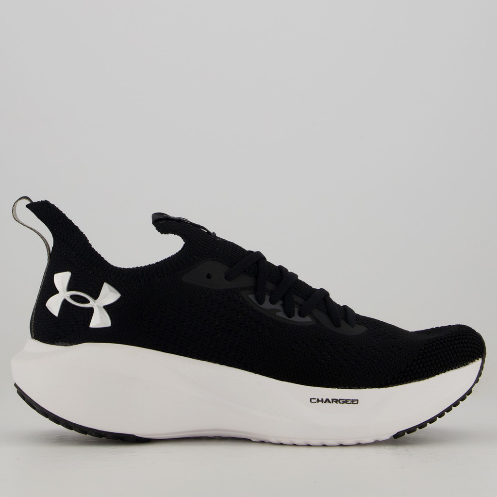 Tênis Under Armour Charged Slight 3 Preto e Branco em Oferta na Shopee