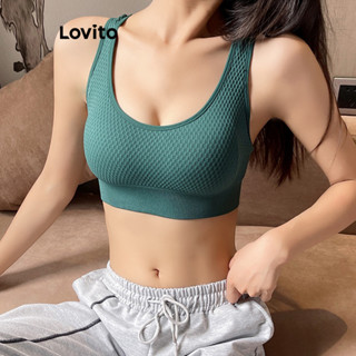 Lovito Sutiã Esportivo Básico Liso Esportivo Para Mulheres LNL43175