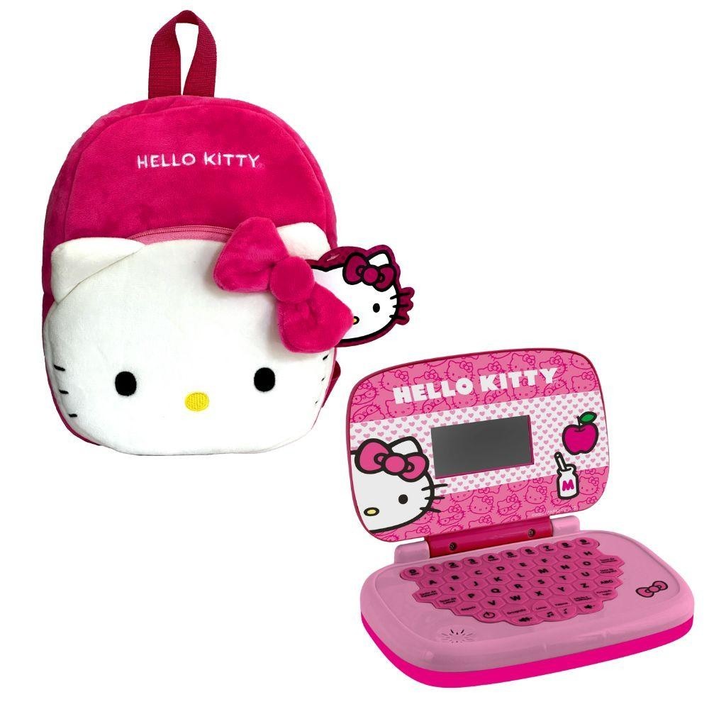 Kit Mochila Inf.Pelúcia Hello Kitty + Laptop Inf.Hello Kitty em Oferta na Shopee
