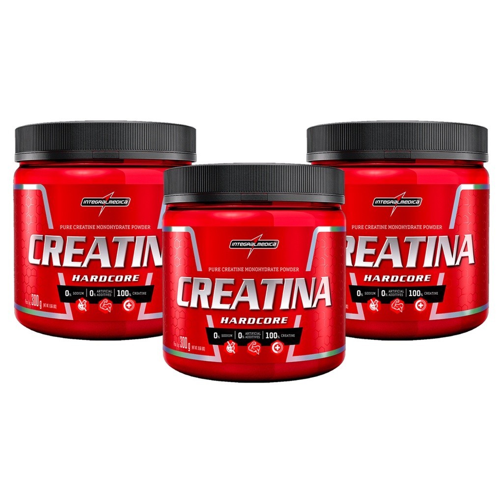 combo 3x Creatina pura 300g Integralmedica