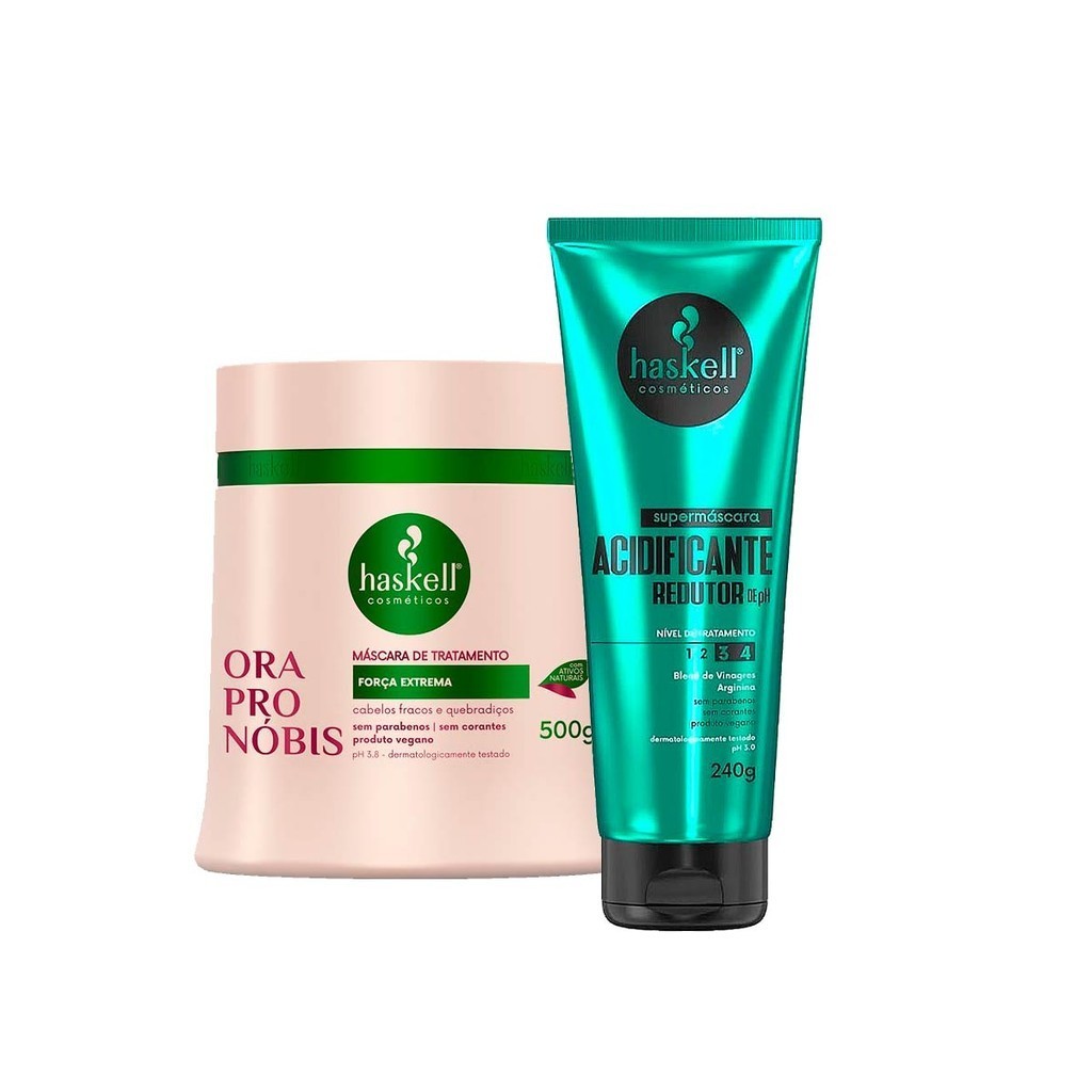 Máscara Haskell Ora Pro Nóbis 500g + Acidificante 240g