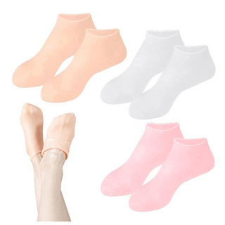 2 Pcs Meias De Silicone Para O Cuidado Dos Pés Gel Hidratante AntiRachaduras Removedor De…