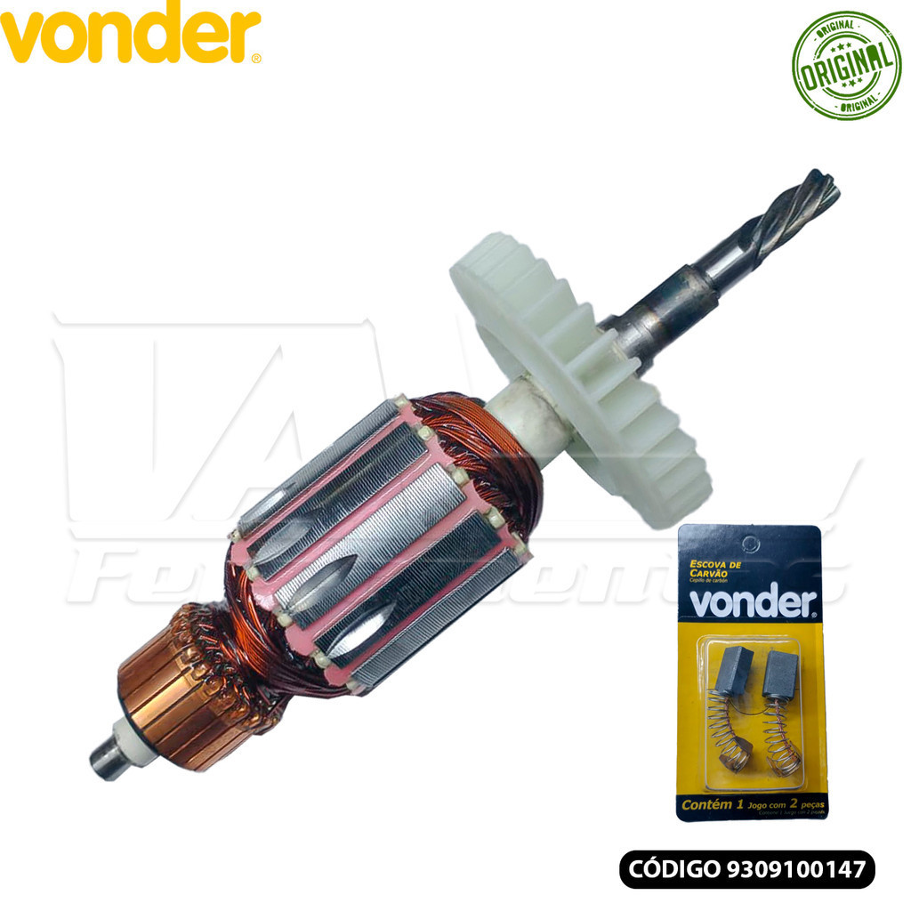 Induzido 110v p/ Lixadeira de Parede Vonder LPV1000