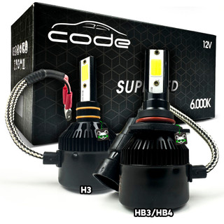 Kit Par Lâmpada Automotiva Super Led Code 3900 Lúmens 6000k Encaixe HB3/HB4 H3 e H16 em Oferta na Shopee