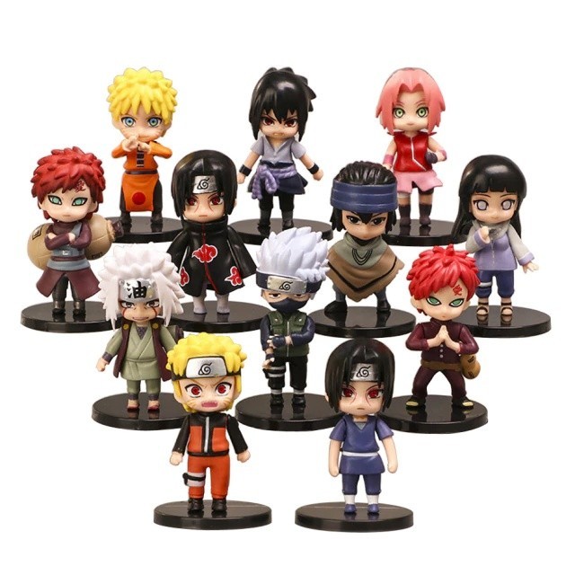 Boneco miniatura Anime Naruto modelo de decoração de mesa coleção Naruto action figure
