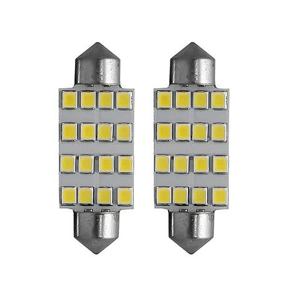Par Lâmpada Led Torpedo 41mm 16smd 12v