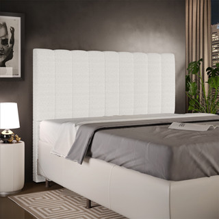 Cabeceira Cama Box Casal King 195 cm Dália W01 Bouclê Cru - Lyam Decor em Oferta na Shopee