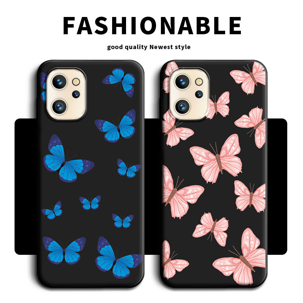 Para A Capa Umidigi A13 Pro A13S De Silicone Macio TPU Panda Flower Butterfly Casal De Borboletas Meninas Telefone Traseira