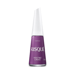 Esmalte Cremoso Roxo Violetraz O Novo Risque 8Ml Manicure
