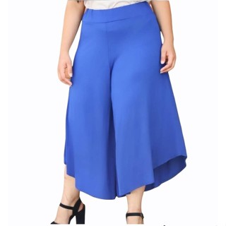 Calça pantalona pantacur corsário barra larga assimétrica ponta solta folgada confortável Aladim pantacurt malha m g gg