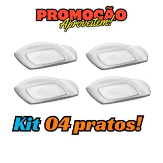 Jogo de Pratos Rasos Luxo de Vidro com 4 peças Quadratto - Wheaton em Oferta na Shopee