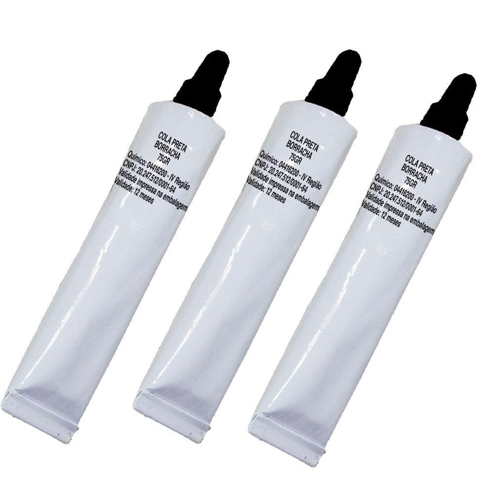 Kit 3 Cola Para Gaxeta Borracha Da Porta Geladeira 75Gr