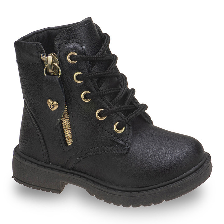 Bota Infantil Menina com Ziper Delicada Moda Blogueira Fashion