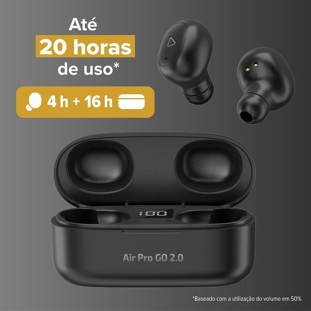 Fone De Ouvido Sem Fio Air Pro 200 i2GO Até 20h Bateria - detalhe