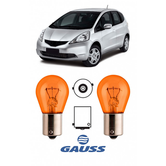 Par Lampada Pisca Seta Farol Honda Fit 2009 2010 2011 2012 2013 2014