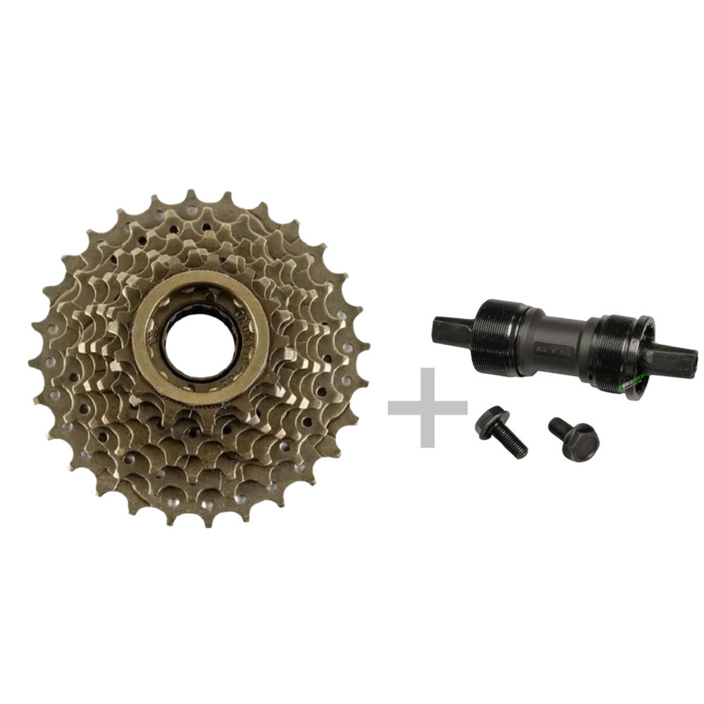 Kit Catraca 7V + Movimento Central GTS 122MM Semi Selado