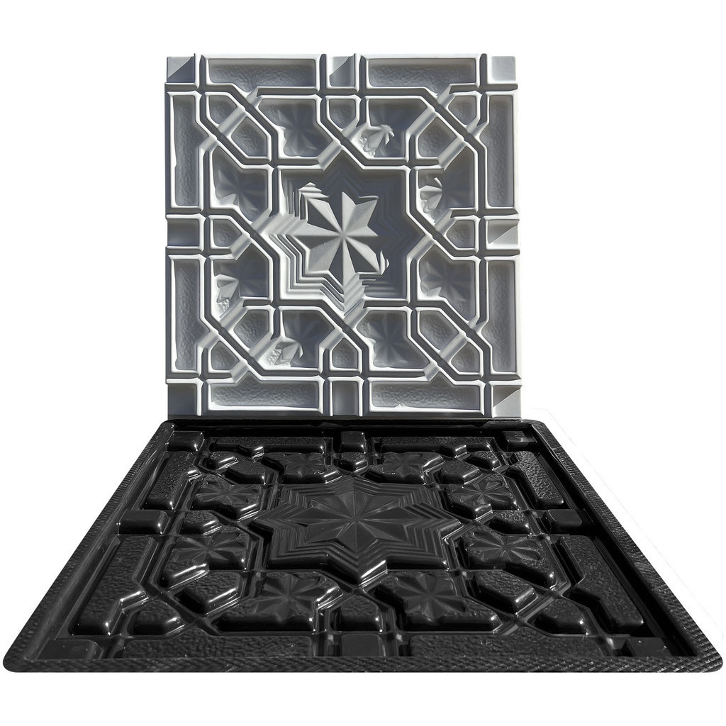 Forma 3D Gesso e Cimento ABS - Sultan 50x50