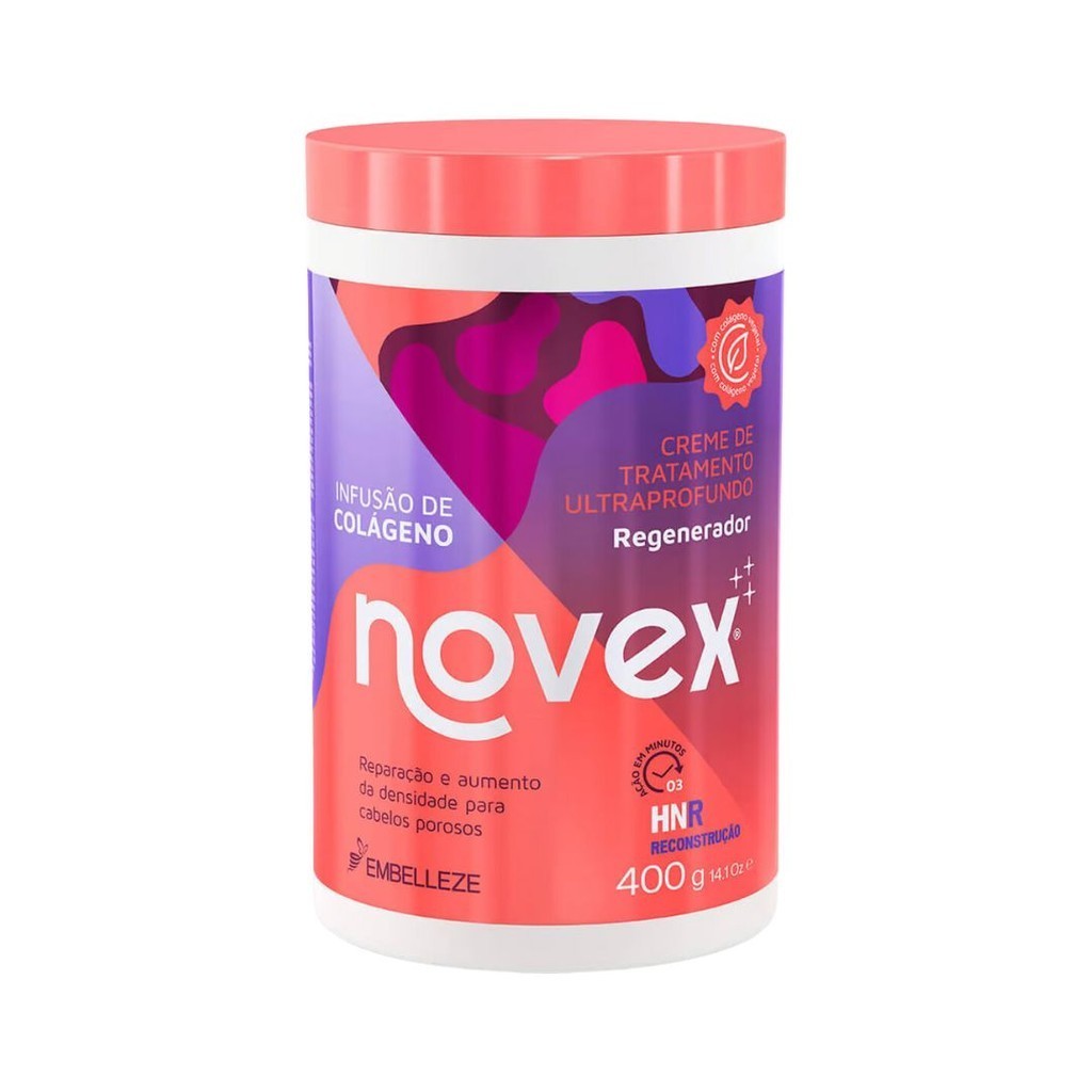Creme De Tratamento Novex Infusão De Colágeno Regenerador 400g Reconstrução Capilar Embelleze