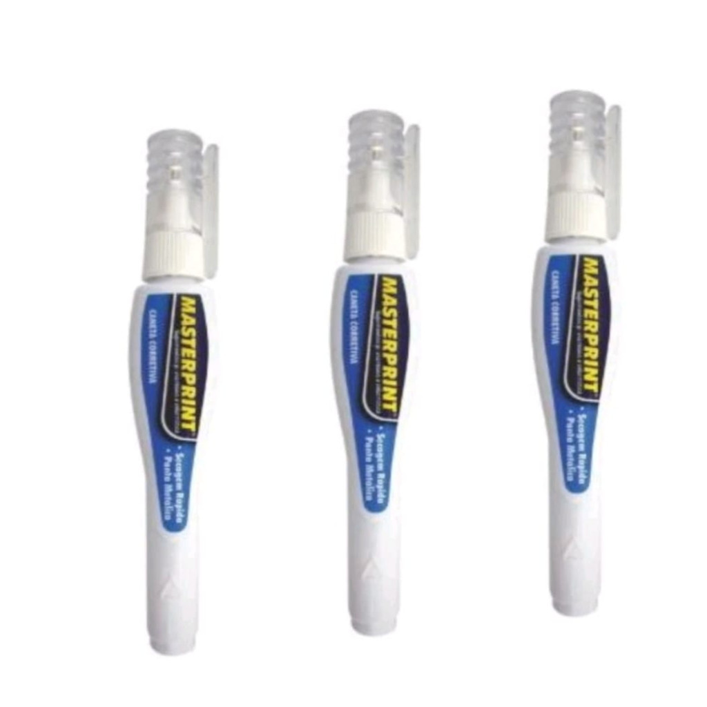 Caneta Corretiva Corretivo em Caneta Masterprint kit com 3
