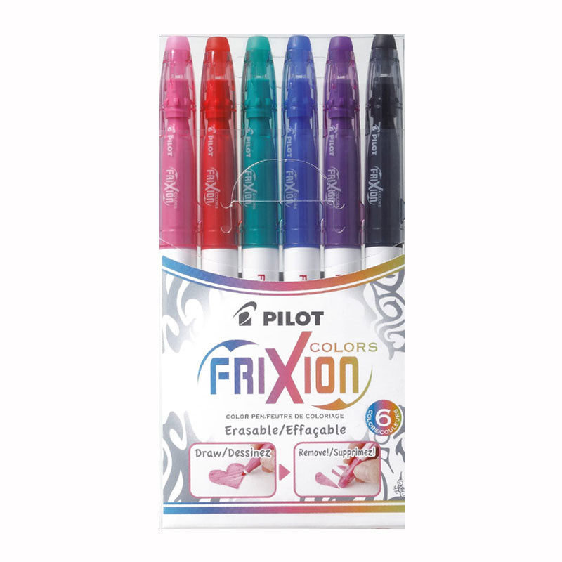 Caneta hidrográfica Frixion Colors estojo com 6 cores Pilot em Oferta na Shopee