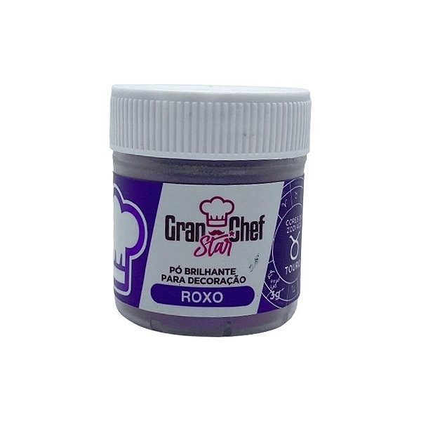 Pó Brilhante para Decoração 3g - Roxo Touro - 01 Unidade - Granchef - Rizzo - Food & Beverages