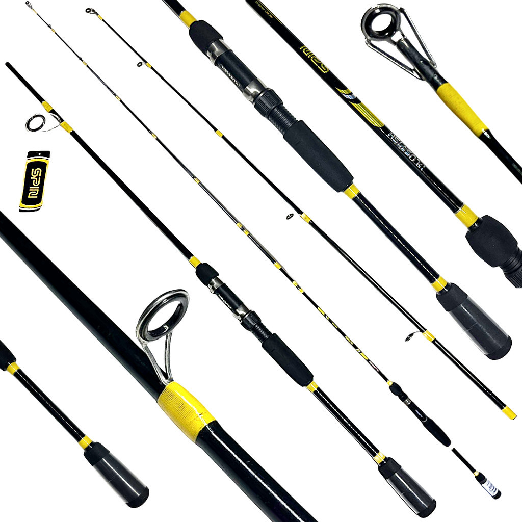 VARA PARA MOLINETE PLUSFISH SPIN SP562H 5'6" (1.68M) 20-40LB - AMARELA - 2 PARTES