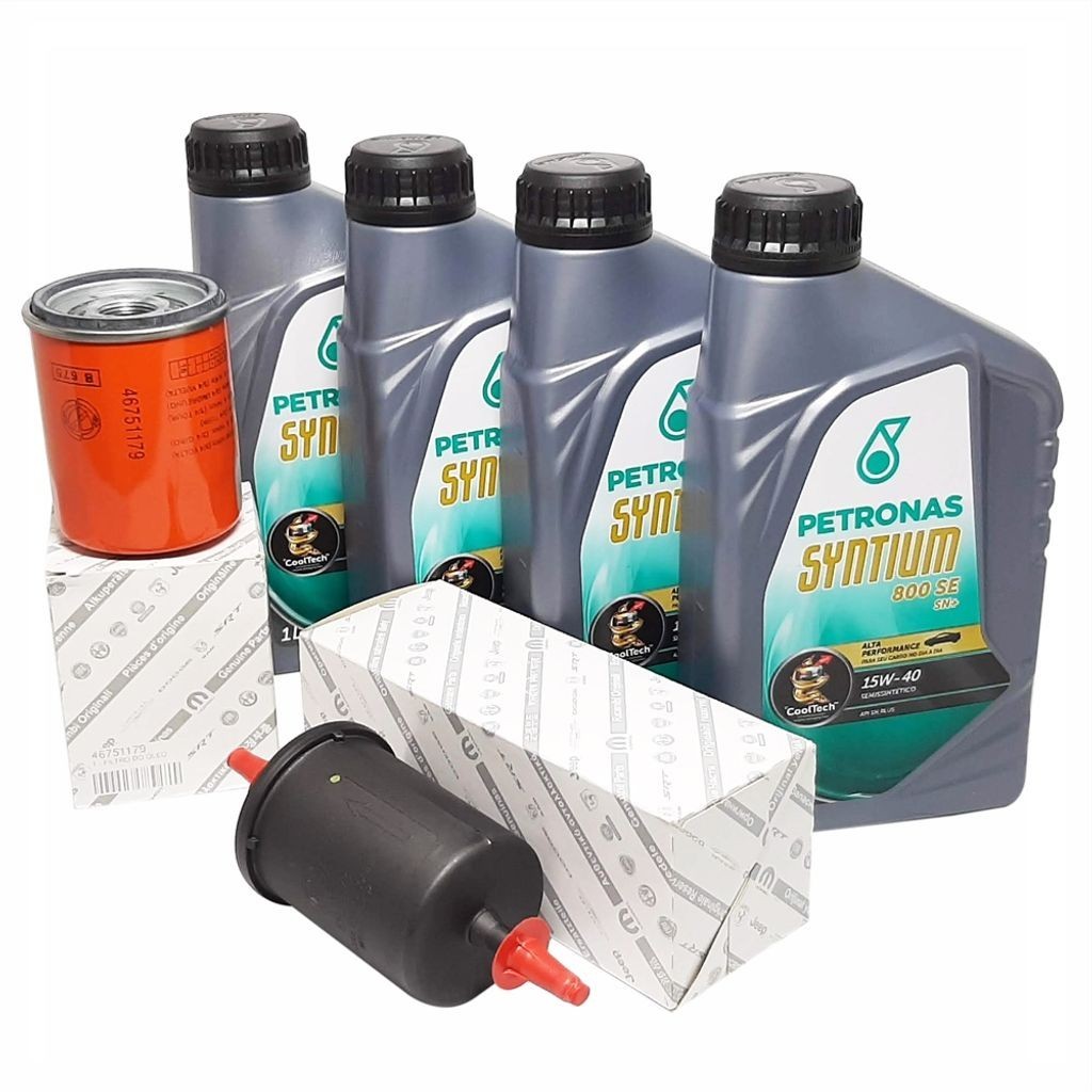 Kit Revisão 4 Litros Óleo 15W40 Semissintético + 1 Filtro de Óleo e 1 de Combustível Fiat Uno e Fiorino Motor Fire 2004 até 2013 em Oferta na Shopee