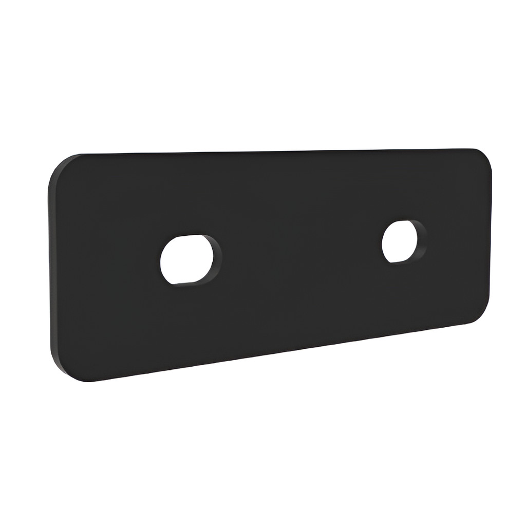 Placa de União Simples Preta p/ Perfil Base 40
