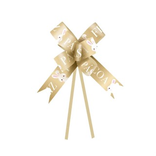 Laço Fácil - Feliz Páscoa Ouro - 10 unidades - Cromus - Rizzo em Oferta na Shopee